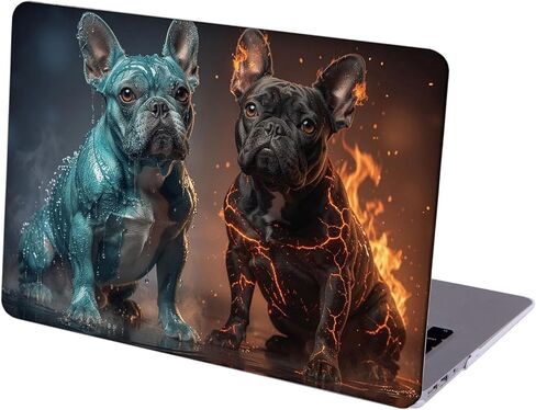 Compatible with MacBook Air 13.6-inch, Hard Shell Case with Keyboard Cover and Screen Protector (A2681, M2 chip / A3113, M3 chip / A3240, M4 chip, 2022-2025 Release) - French Bulldogs MC22124 in Saudi Arabia