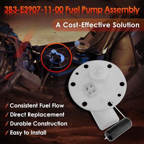 Fuel Pump Assembly, Compatible With 2007-2011 Yamaha C3, 2012-2013 Zuma 50, 2014-2019 50F, 2014-2018 50FX, Replaces# 3B3-E3907-11-00 in Saudi Arabia