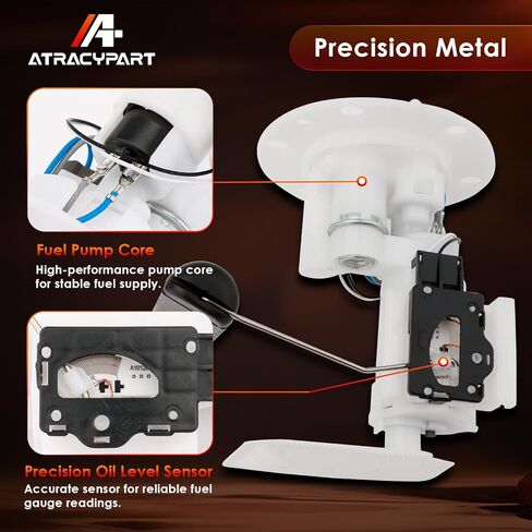 Fuel Pump Assembly, Compatible With 2007-2011 Yamaha C3, 2012-2013 Zuma 50, 2014-2019 50F, 2014-2018 50FX, Replaces# 3B3-E3907-11-00 in Saudi Arabia