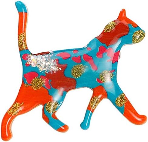 Fashion Cat Lapel Brooch Pin for Women Cubic Zirconia Rhinestone Enamel Pet Animal Pin Clip Hat Scarves Sweater Dress Suit Jacket Brooches Pins Cute Jewelry Gifts Christmas in Kuwait