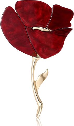 Rose Flower Brooches and Pins for Women Shawl Pins Rhinestone Brooch Christmas Gifts in Saudi Arabia