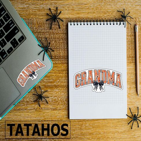 (3 قطع) ملصقات الجدة الهالوين على شكل شبكة العنكبوت القوس المضحك لهدايا الموسم المخيف الخريف الجمالي لمحبي الجدة ملصق مقاوم للماء من الفينيل لزجاجة المياه الممتصة للصدمات للسيارة والقبعة الصلبة للهاتف المحمول 3x1.5 in Kuwait