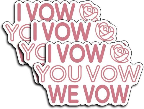 (3 قطع) ملصقات I Vow You Vow We Vow اقتباس مضحك ساخر الفكاهة هدايا ملهمة تحفيزية مقاومة للماء من الفينيل لزجاجة مياه Kindle ممتص الصدمات للسيارة وقبعة صلبة للهاتف المحمول 3x1.8 in Kuwait