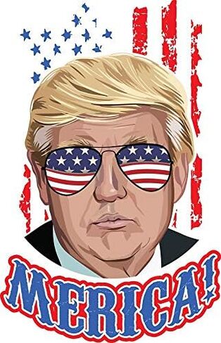 ملصق حائط للكمبيوتر المحمول دونالد ترامب أمريكا من الفينيل مقاس 5 بوصات in Kuwait