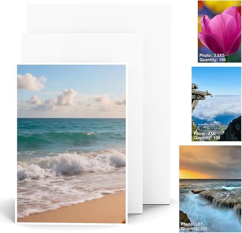 Glossy Photo Paper 8.5 x 11, 200 Sheets - Premium 230gsm/54lb Inkjet Printer Paper, Instant-Dry Picture Paper for Photos, DIY Cards, Flyers & More in Kuwait