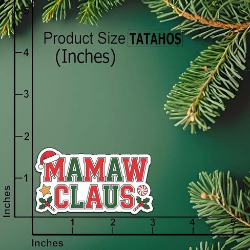 (3 قطع) ملصقات Mamaw Claus مرحة للجدة لتزيين عيد الميلاد وهدايا Mamaw مقاومة للماء ومقتبسات للعطلات من الفينيل لزجاجة مياه Kindle ومصد السيارة وقبعة صلبة للهاتف المحمول وكوب الكمبيوتر المحمول 3x1.8 in Kuwait