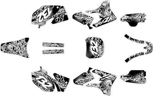 Graphics Kit for Yamaha YZ250F and YZ450F 2003-2005 CORE Series Blue-Shift 9 Mil - Easy Go - Dirt Pit Bike Motorcycle Sticker, Dirtbike Racing Decal no-Plastics in Saudi Arabia