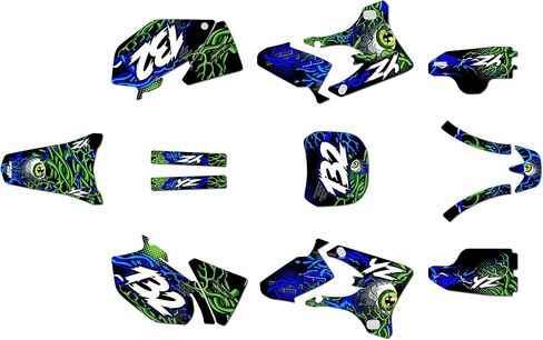 Graphics Kit for Yamaha YZ250F and YZ450F 2003-2005 CORE Series Blue-Shift 9 Mil - Easy Go - Dirt Pit Bike Motorcycle Sticker, Dirtbike Racing Decal no-Plastics in Saudi Arabia
