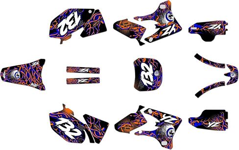 Graphics Kit for Yamaha YZ250F and YZ450F 2003-2005 CORE Series Blue-Shift 9 Mil - Easy Go - Dirt Pit Bike Motorcycle Sticker, Dirtbike Racing Decal no-Plastics in Saudi Arabia