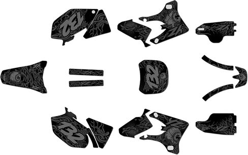 Graphics Kit for Yamaha YZ250F and YZ450F 2003-2005 CORE Series Blue-Shift 9 Mil - Easy Go - Dirt Pit Bike Motorcycle Sticker, Dirtbike Racing Decal no-Plastics in Saudi Arabia