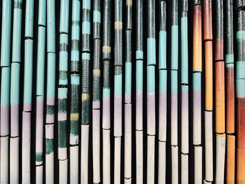 ABeadedCurtain Door Beads Beaded Curtain - Waikiki (Hanging Hardware Included) 90 Strands with 2880 Hand-Painted Bamboo Beads, Wall Hanging Room Divider Doorway Beads in Saudi Arabia