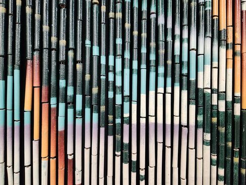 ABeadedCurtain Door Beads Beaded Curtain - Waikiki (Hanging Hardware Included) 90 Strands with 2880 Hand-Painted Bamboo Beads, Wall Hanging Room Divider Doorway Beads in Saudi Arabia