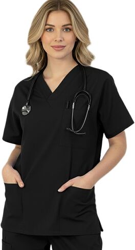 Premium Quality Scrub Top for Professionals - V-Neck Scrub for Men and Women with Multiple Pockets in Saudi Arabia