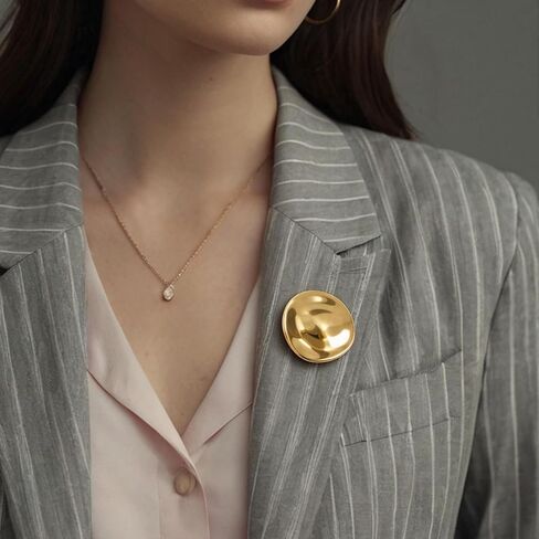 Gold Brooch Pin for Women Vintage Geometric Brooch Metal Irregular Round Gold Brooches for Women Men Lapel Pins for Clothes Dress Sweater Coat Wedding Party Birthday in Saudi Arabia