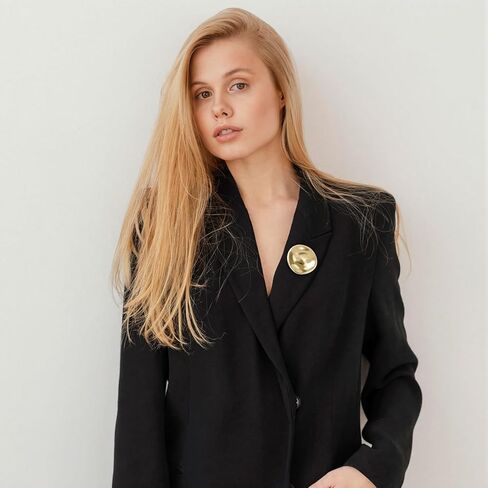 Gold Brooch Pin for Women Vintage Geometric Brooch Metal Irregular Round Gold Brooches for Women Men Lapel Pins for Clothes Dress Sweater Coat Wedding Party Birthday in Saudi Arabia