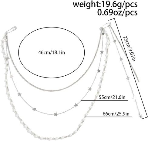 Pearl Chain Tassel Brooch Pin for Women,Long Pearls Beaded Chain Link Lapel Brooches,Suit Dress Outfit Jewelry Accessories in Kuwait