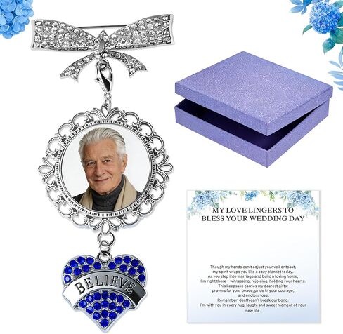 سحر صور باقة الزفاف، هدية زرقاء للعروس، هدية تذكارية لأفراد الأسرة المتوفين، سحر دبوس الزفاف DIY، لهدايا العروس وهدايا الزفاف in Kuwait