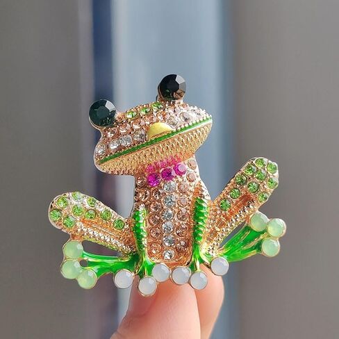Vintage Rhinestone Crystal Inlaid Butterfly Brooch,Winged Butterfly Crystal Rhinestones Brooch Pin,Cute Rhinestone Frog Brooch,Colorful Enamel Dragon Brooch Pin,Vivid Animal Pin for Women and Men in Saudi Arabia