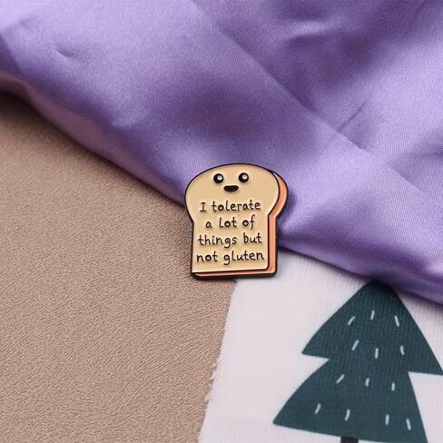 1pcs Gluten-Themed Enamel Lapel Pin, Funny Brooch Badge Brooches, Decorative Jewelry Accessories in Saudi Arabia
