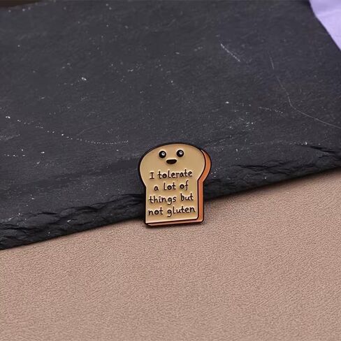 1pcs Gluten-Themed Enamel Lapel Pin, Funny Brooch Badge Brooches, Decorative Jewelry Accessories in Saudi Arabia