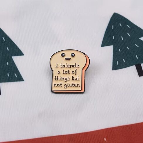 1pcs Gluten-Themed Enamel Lapel Pin, Funny Brooch Badge Brooches, Decorative Jewelry Accessories in Saudi Arabia