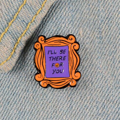 Friends Photo Frame Enamel Brooch Pin - 'I Will Be There for You' Keepsake for Fans in Saudi Arabia