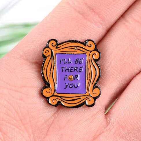 Friends Photo Frame Enamel Brooch Pin - 'I Will Be There for You' Keepsake for Fans in Saudi Arabia