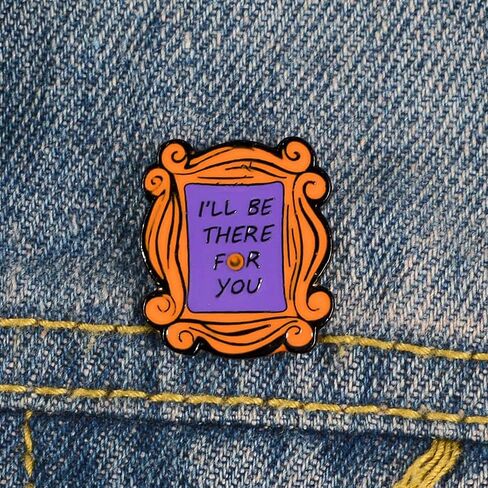 Friends Photo Frame Enamel Brooch Pin - 'I Will Be There for You' Keepsake for Fans in Saudi Arabia