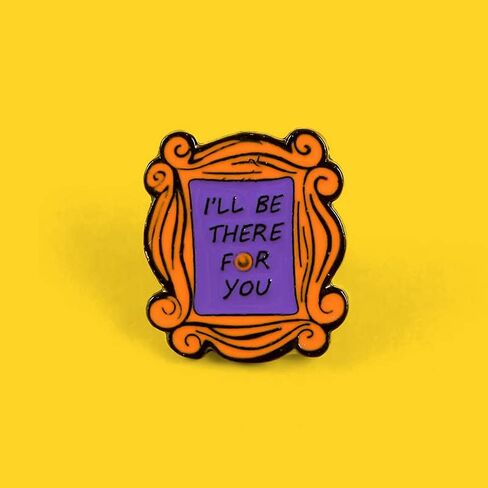 Friends Photo Frame Enamel Brooch Pin - 'I Will Be There for You' Keepsake for Fans in Saudi Arabia