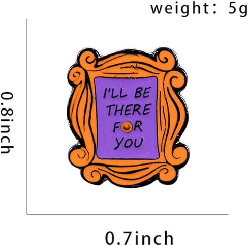 Friends Photo Frame Enamel Brooch Pin - 'I Will Be There for You' Keepsake for Fans in Saudi Arabia