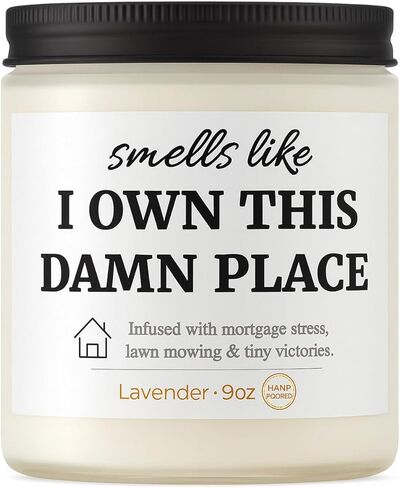 Housewarming Gifts New Home–9oz Lavender Candle, Cozy Aromatherapy Decor, Gift for Friends, Family & New Homeowners, House Essentials for New Home, New House Essentials by Joyqua, Neighbors in Saudi Arabia