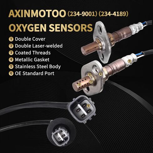 Oxygen O2 Sensor 234-9001 234-4189 Upstream Downstream Replacement for Toyota Tacoma SR5 Limited S-Runner Base DLX Pre Runner Extended Standard Cab 2.7L 3.4L 2000 2001 2002 2003 2004 2PCS in Kuwait
