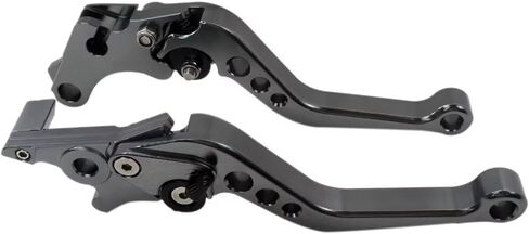 High Performance Titanium Gray CNC 6 Position Shorty Brake Clutch Lever for BMW G650GS 2008-2014 ; F650GS 2000-2007 in Saudi Arabia