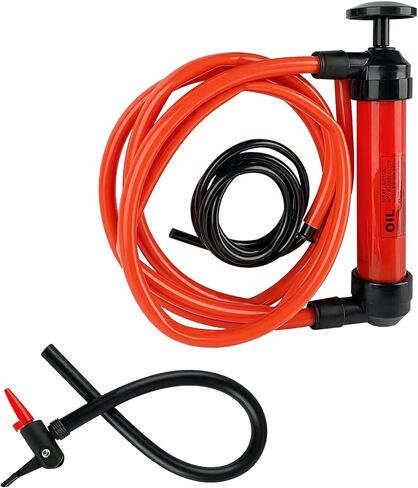 ZUFECY Multi-Function Siphon Pump Kit - Hand-Operated Fuel Transfer Pump with 39.4Inch Hose, for Gasoline, Oil, Water, Air & Inflation, Car and Home Emergency Use​ in Kuwait