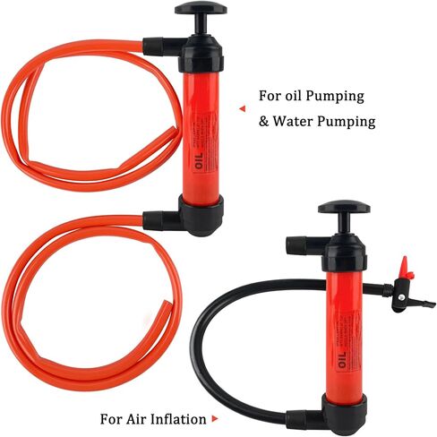 ZUFECY Multi-Function Siphon Pump Kit - Hand-Operated Fuel Transfer Pump with 39.4Inch Hose, for Gasoline, Oil, Water, Air & Inflation, Car and Home Emergency Use​ in Kuwait