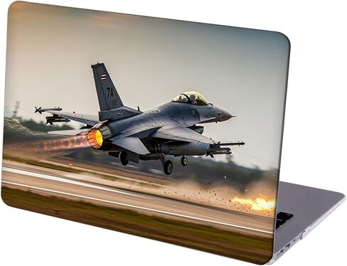 متوافق مع جهاز MacBook Air مقاس 15.3 بوصة، حافظة صلبة مع غطاء لوحة مفاتيح وواقي شاشة (A2941، M2 Chip / A3114، M3 Chip / A3241، M4 Chip، إصدار 2023-2025) - Fighter Jet MC22119 in Saudi Arabia