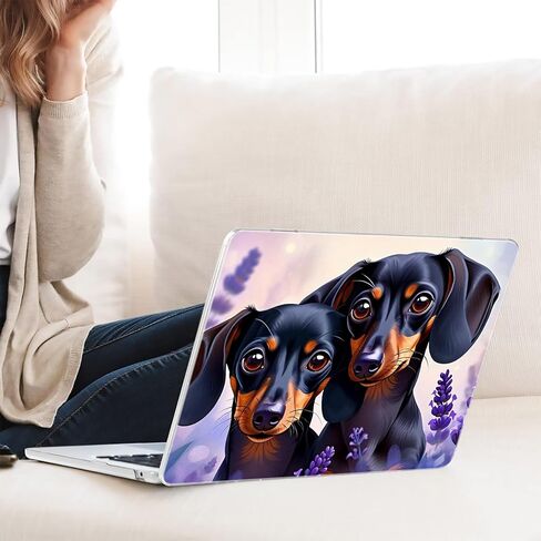 Compatible with MacBook Pro 16-inch, Hard Shell Case with Keyboard Cover and Screen Protector (A2141, 2020 2019 Release) - Dachshunds MC23018 in Saudi Arabia