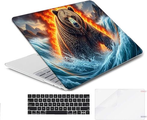 Compatible with Surface Laptop 5/4/3 13.5 inch, Hard Shell Case with Keyboard Cover and Screen Protector (Models:1951&1868, 2022 2021 2019 Release) - Grizzly MC22447 in Saudi Arabia