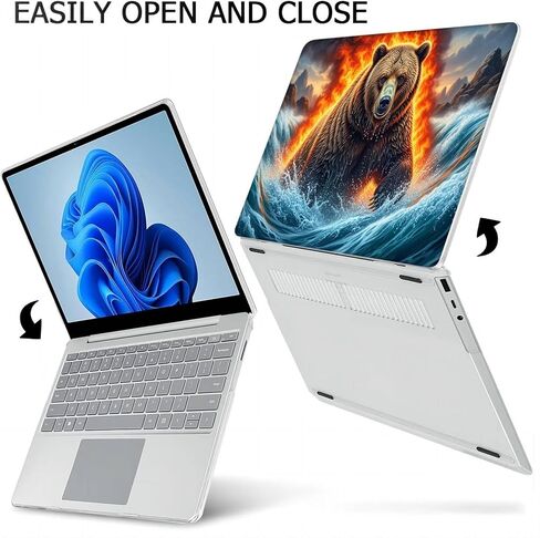 Compatible with Surface Laptop 5/4/3 13.5 inch, Hard Shell Case with Keyboard Cover and Screen Protector (Models:1951&1868, 2022 2021 2019 Release) - Grizzly MC22447 in Saudi Arabia