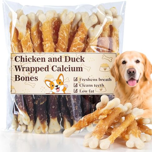 Chicken Wrapped Rawhide Dog Treats - 15 Oz Hide Twists Chicken Wrapped Rawhide Sticks, Pet Chew Snacks Hide Sticks Training Reward Treats for Puppy, Small Dogs in Saudi Arabia