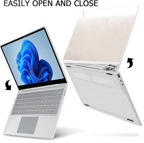 Compatible with Surface Laptop Go 2/1 12.4 inch, Hard Shell Case with Keyboard Cover and Screen Protector (Models:2013&1943, 2022 2020 Release) - Elephants MC23204 in Saudi Arabia