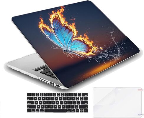 متوافق مع جهاز MacBook Air مقاس 15.3 بوصة، حافظة صلبة مع غطاء لوحة مفاتيح وواقي شاشة (A2941، M2 Chip / A3114، M3 Chip / A3241، M4 Chip، إصدار 2023-2025) - الفراشات MC22828 in Kuwait
