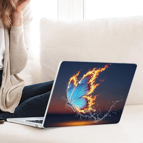 متوافق مع جهاز MacBook Air مقاس 15.3 بوصة، حافظة صلبة مع غطاء لوحة مفاتيح وواقي شاشة (A2941، M2 Chip / A3114، M3 Chip / A3241، M4 Chip، إصدار 2023-2025) - الفراشات MC22828 in Kuwait