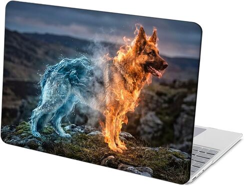 متوافق مع Surface Laptop Go 2/1 12.4 بوصة، حافظة صلبة مع غطاء لوحة مفاتيح وواقي شاشة (الطرازات: 2013&1943، إصدار 2022 2020) - German Shepherd MC22644 in Kuwait