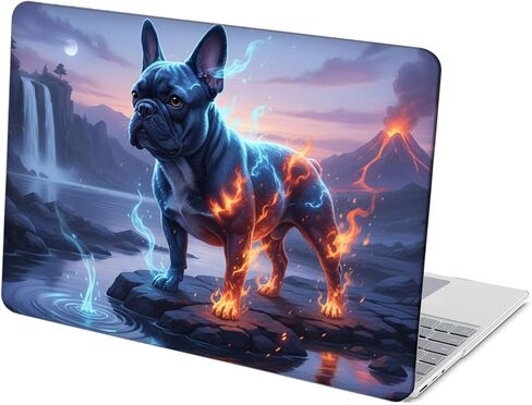 متوافق مع Surface Laptop 5/4/3 13.5 بوصة، حافظة صلبة مع غطاء لوحة مفاتيح وواقي شاشة (النماذج: 1951&1868، إصدار 2022 2021 2019) - French Bulldogs MC22112 in Kuwait