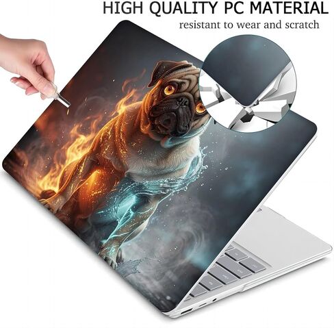 Compatible with Surface Laptop 5/4/3 13.5 inch, Hard Shell Case with Keyboard Cover and Screen Protector (Models:1951&1868, 2022 2021 2019 Release) - Pug MC22733 in Saudi Arabia