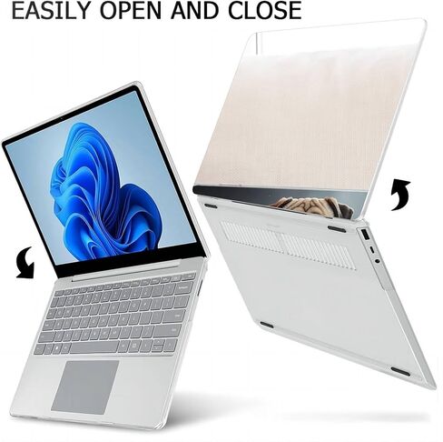 Compatible with Surface Laptop 5/4/3 13.5 inch, Hard Shell Case with Keyboard Cover and Screen Protector (Models:1951&1868, 2022 2021 2019 Release) - Pug MC22733 in Saudi Arabia