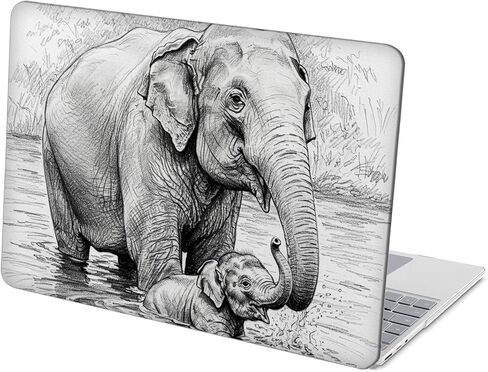Compatible with Surface Laptop Go 2/1 12.4 inch, Hard Shell Case with Keyboard Cover and Screen Protector (Models:2013&1943, 2022 2020 Release) - Elephants MC23204 in Saudi Arabia