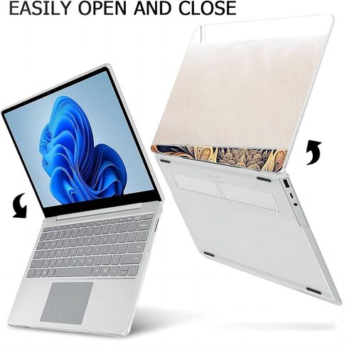 متوافق مع Surface Laptop 5/4/3 13.5 بوصة، حافظة صلبة مع غطاء لوحة مفاتيح وواقي شاشة (النماذج: 1951&1868، إصدار 2022 2021 2019) - Owl MC22683 in Kuwait
