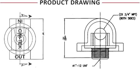 Cim-Tek 50003 200H-3-4 3/4" Cast-Iron Adaptor in Kuwait